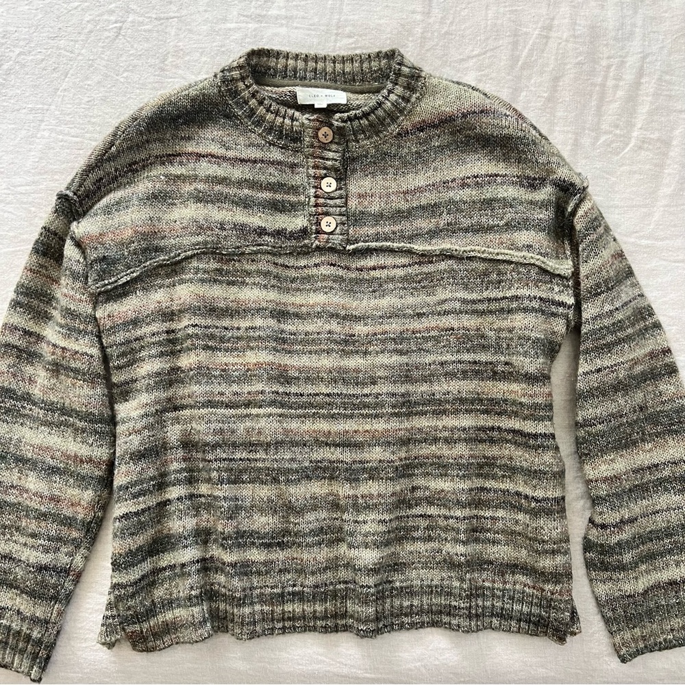 Wool Blend Green Sweater